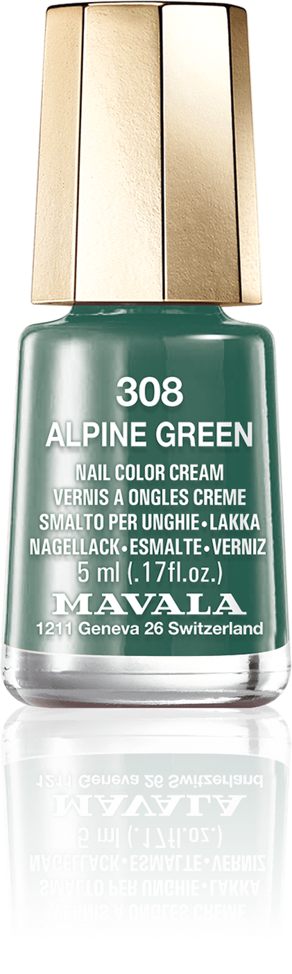 Alpine Green — Un verde abeto intenso, las vibraciones calmantes pero vitalizadoras perceptibles en los Alpes