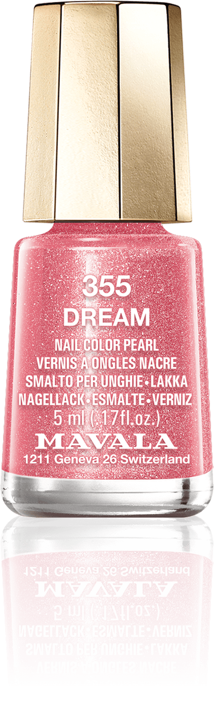 Dream — Ein glitzerndes Terracotta-Rosa, die Farbe eines fantastischen Traums weit weg in der Galaxie